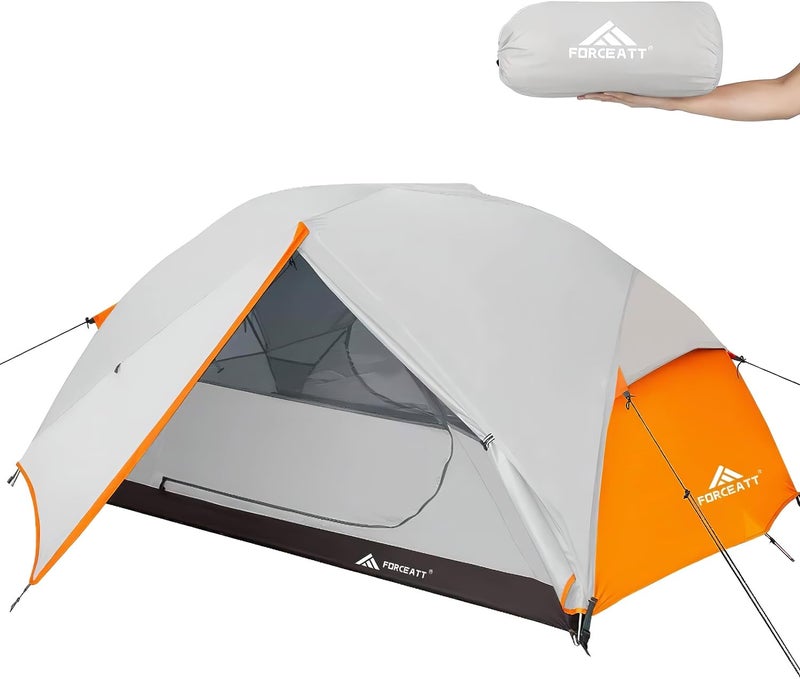 Forceatt Tent for 2 Person is Waterproof and Windproof, Camping Tent for 3 to 4 Seasons,Lightweight Aluminum Pole Backpacking Tent Can be Set Up Quickly,Great for Hikingâ€¦ - Image 1